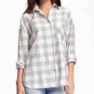 Old Navy Plaid Button Down Top